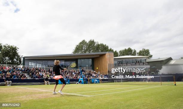 Magdalena Rybarikova of Russia during the womens's singles final on June 25, 2017 in Ilkley, England.