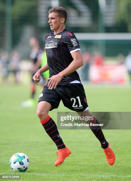 Grischa Proemel of 1 FC Union Berlin during the game between Friedrichshagener SV and Union Berlin on june 25, 2017 in Berlin, Germany.