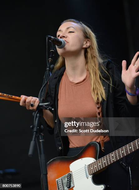 Singer Sunniva Bondesson of Baskery performs onstage during Arroyo Seco Weekend at the Brookside Golf Course on June 24, 2017 in Pasadena, California.