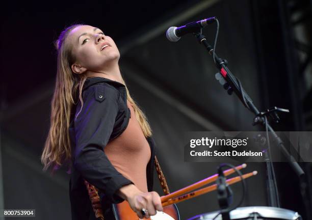 Singer Sunniva Bondesson of Baskery performs onstage during Arroyo Seco Weekend at the Brookside Golf Course on June 24, 2017 in Pasadena, California.