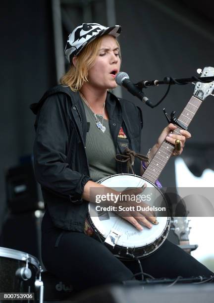 Singer Greta Bondesson of Baskery performs onstage during Arroyo Seco Weekend at the Brookside Golf Course on June 24, 2017 in Pasadena, California.