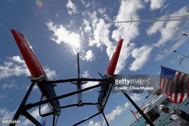 Sights and scenes around the Americas Cup Village on day 4 of the America's Cup Match Presented by Louis Vuitton on June 25, 2017 in Hamilton,...