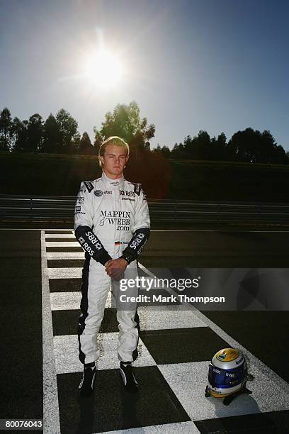 Nico Rosberg of Germany and Williams is seen during pre-season Formula One winter testing at the Monteblanco Circuit on December 10, 2007 in Seville,...