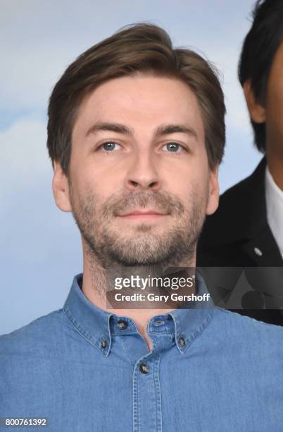 Director Jon Watts attends the "Spiderman: Homecoming" New York photo call at the Whitby Hotel on June 25, 2017 in New York City.