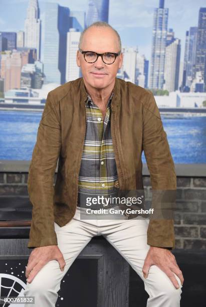 Actor Michael Keaton attends the "Spiderman: Homecoming" New York photo call at the Whitby Hotel on June 25, 2017 in New York City.