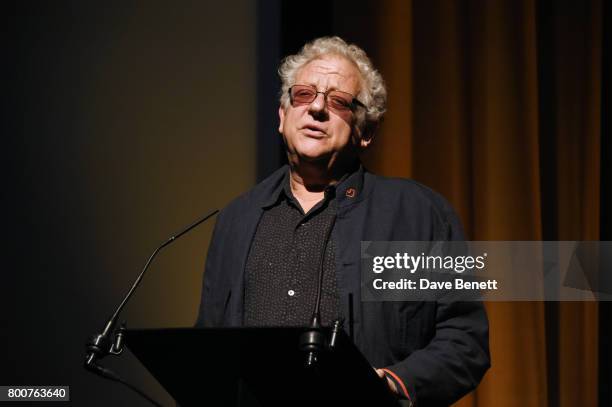 Jeremy Thomas speaks at the BFI Southbank's tribute to Sir John Hurt on June 25, 2017 in London, England.