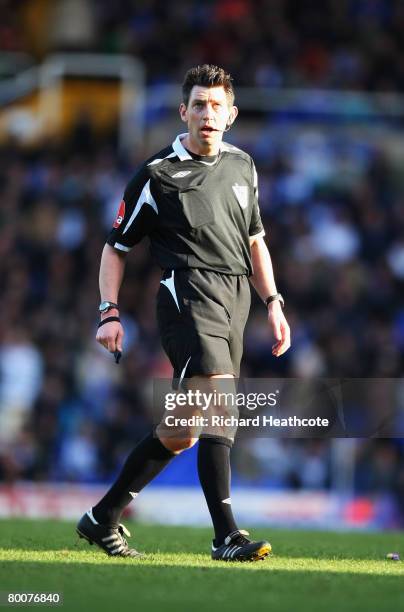 Referee Lee Probert in action during the Barclays Premier League match between Birmingham City and Tottenham Hotspur at St. Andrews on March 1, 2008...