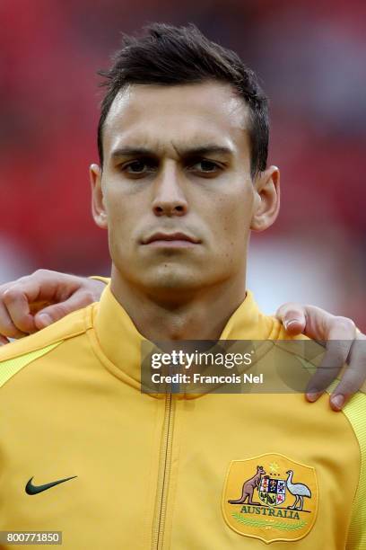 Trent Sainsbury of Australia lines up prior to the FIFA Confederations Cup Russia 2017 Group B match between Chile and Australia at Spartak Stadium...