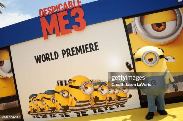 Minions attend the premiere of "Despicable Me 3" at The Shrine Auditorium on June 24, 2017 in Los Angeles, California.