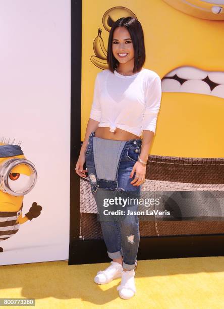 Becky G attends the premiere of "Despicable Me 3" at The Shrine Auditorium on June 24, 2017 in Los Angeles, California.