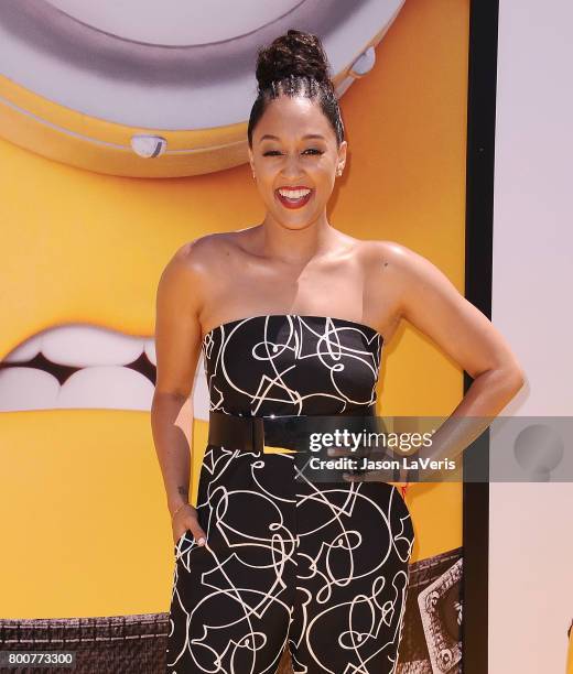 Actress Tia Mowry attends the premiere of "Despicable Me 3" at The Shrine Auditorium on June 24, 2017 in Los Angeles, California.