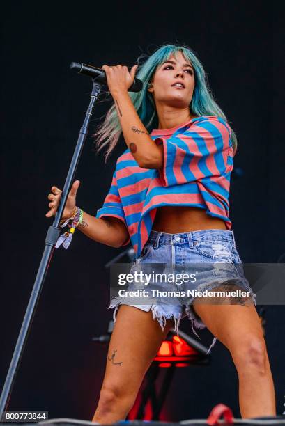 Halsey performs during the third day of the Southside festival on June 25, 2017 in Neuhausen, Germany.