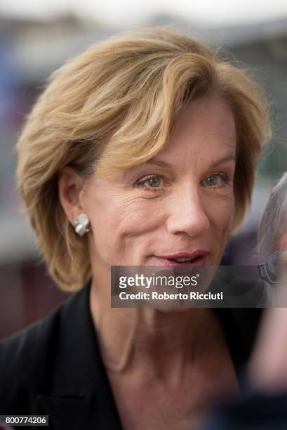 Actress Juliet Stevenson attends a photocall for the European Premiere of 'Let Me Go' during the 71st Edinburgh International Film Festival at...