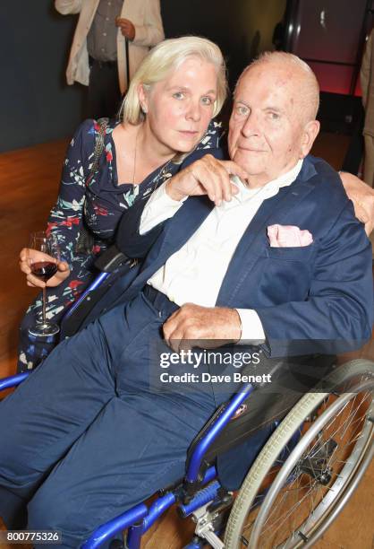 Sophie de Stempel and Sir Ian Holm attend the BFI Southbank's tribute to Sir John Hurt on June 25, 2017 in London, England.