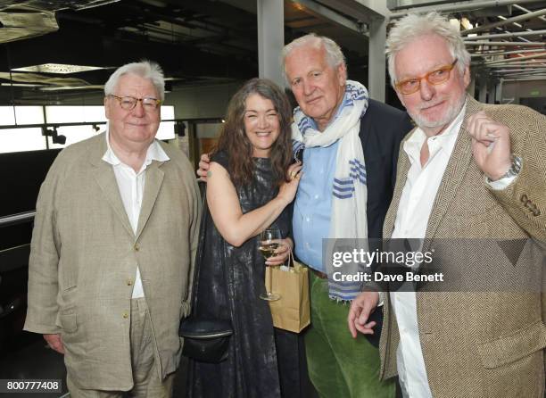 Sir Alan Parker, Anwen Rees-Myers, wife of Sir John Hurt, John Irvin and Hugh Hudson attend the BFI Southbank's tribute to Sir John Hurt on June 25,...