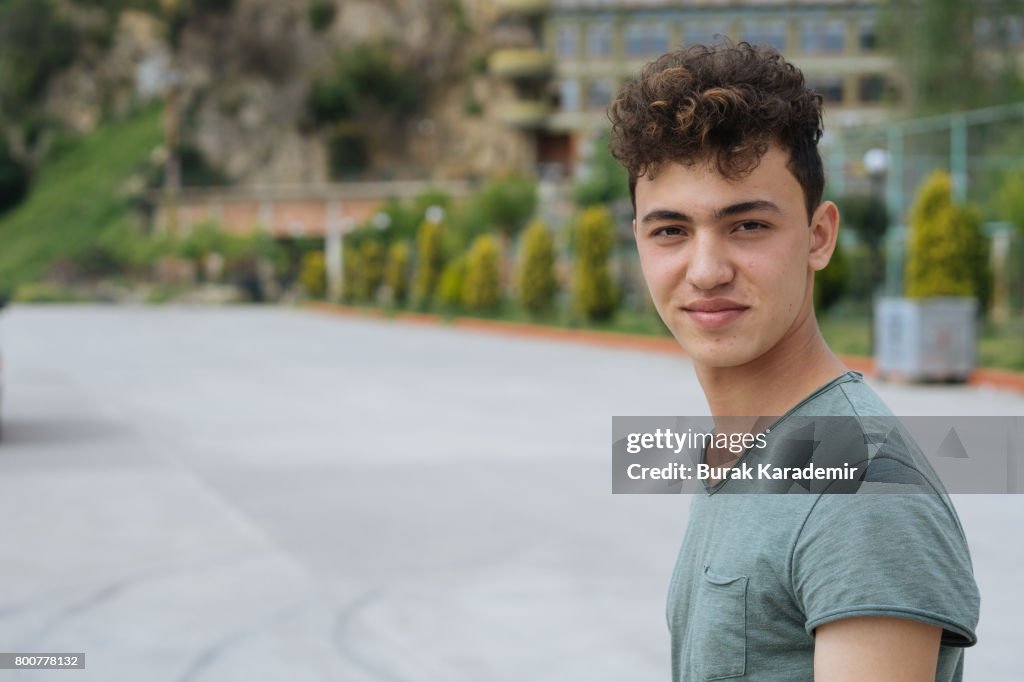 Portrait of teenager boy