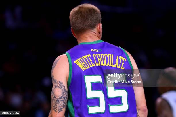 Jason Williams of the 3 Headed Monsters looks on against the Ghost Ballers during week one of the BIG3 three on three basketball league at Barclays...