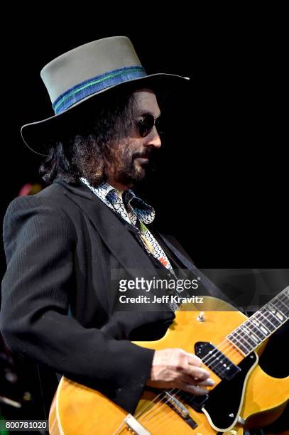 Mike Campbell of Tom Petty and the Heartbreakers performs on The Oaks stage during Arroyo Seco Weekend at the Brookside Golf Course at on June 24,...