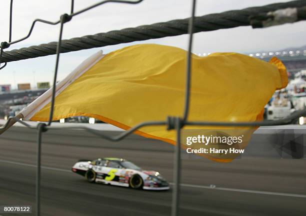 Mark Martin, driver of the Delphi Chevrolet, drives under a caution during the NASCAR Nationwide Series Sam's Town 300 at the Las Vegas Motor...