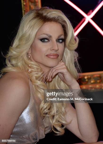 Courtney Act attends the photocall of MTV's new show "Single AF" at MTV London on June 25, 2017 in London, England.