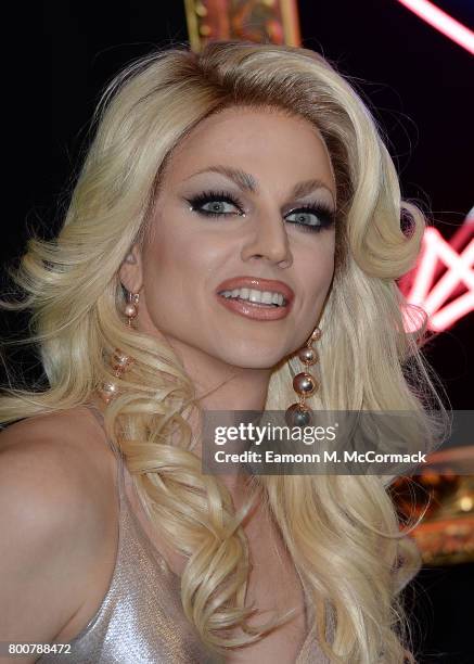 Courtney Act attends the photocall of MTV's new show "Single AF" at MTV London on June 25, 2017 in London, England.