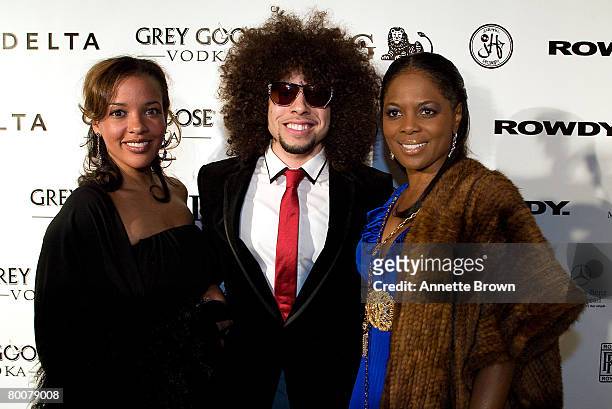 Atlantic Records recording artist Kevin Michael , V.P. Of Writer-Publisher Relations BMI Catherine Brewton , and Shelly Hardrutt-Hill arrive at the...