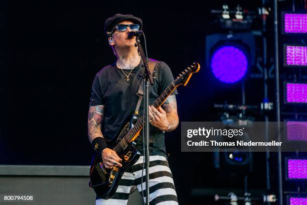 Matt Skiba of Blink-182 performs during the third day of the Southside festival on June 25, 2017 in Neuhausen, Germany.