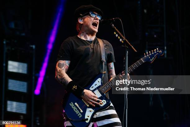 Matt Skiba of Blink-182 performs during the third day of the Southside festival on June 25, 2017 in Neuhausen, Germany.