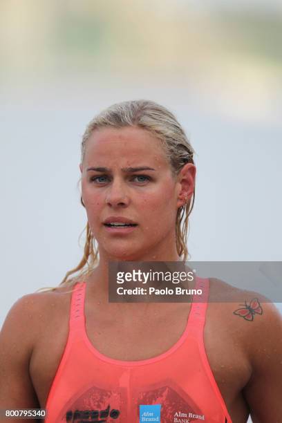 Pernille Blume of Denmark looks on after competing in the Women's 50m freestyle final A during the 54th 'Sette Colli' international swimming trophy...