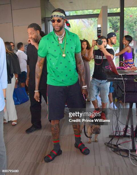 Rapper 2 Chainz attends a Private Celebration For Pretty Girls Like Trap Music Release and Vince Staples 'Big fish' theory on June 24, 2017 in Los...