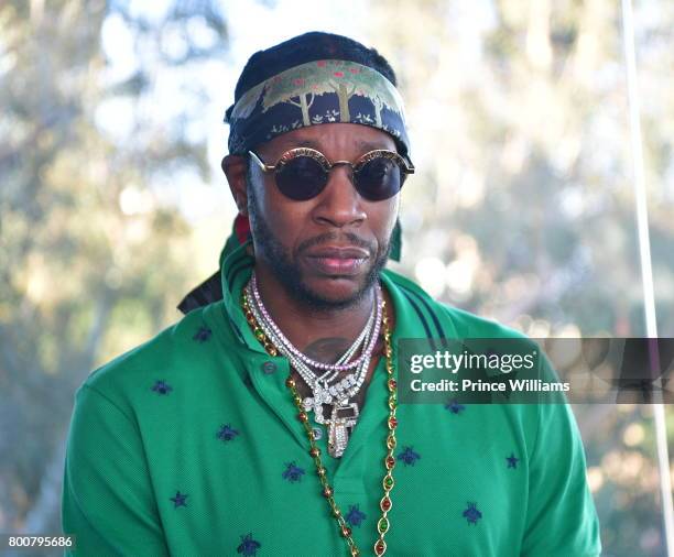 Rapper 2 Chainz attends a Private Celebration For Pretty Girls Like Trap Music Release and Vince Staples 'Big fish' theory on June 24, 2017 in Los...