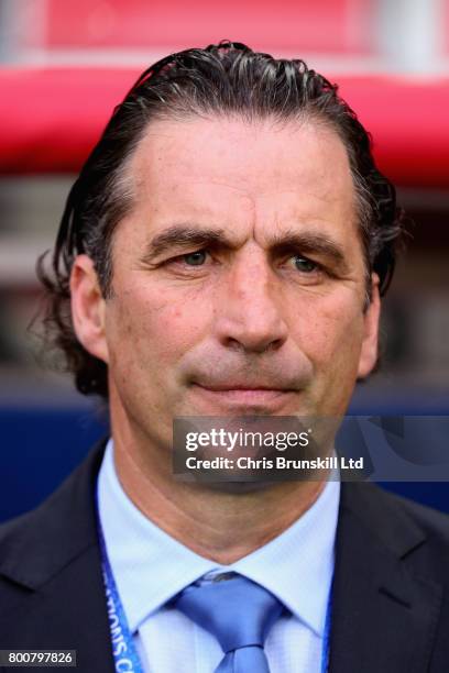 Chile Head Coach Juan Antonio Pizzi looks on during the FIFA Confederations Cup Russia 2017 Group B match between Chile and Australia at Spartak...