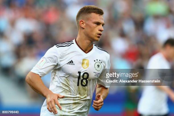 Joshua Kimmich of Germany runs with the ball during the FIFA Confederations Cup Russia 2017 Group B match between Germany and Cameroon at Fisht...