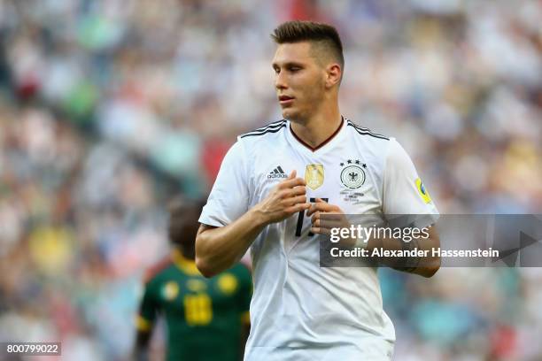 Niklas Suele of Germany runs during the FIFA Confederations Cup Russia 2017 Group B match between Germany and Cameroon at Fisht Olympic Stadium on...