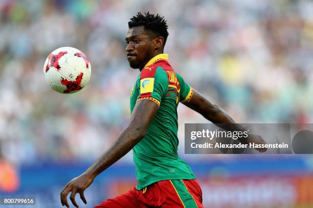 Andre-Frank Zambo Anguissa of Cameroon runs with the ball during the FIFA Confederations Cup Russia 2017 Group B match between Germany and Cameroon...