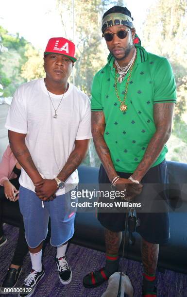 Jadakiss and 2 Chainz attend a celebration for 'Pretty Girls Like Trap Music" at a private residence on June 24, 2017 in Los Angeles, California.