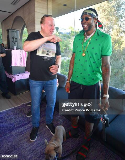 Steve Bartels and 2 Chainz attend a Celebration for "Pretty Girls Like Trap Music" at a private Residence on June 24, 2017 in Los Angeles, California.