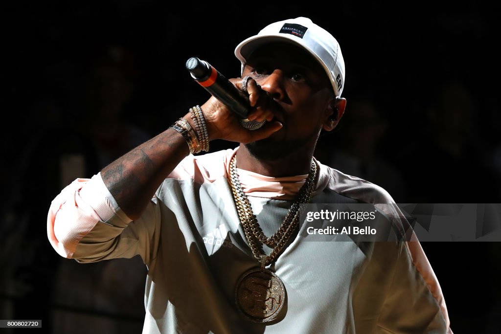 Big3 Rapper Rapper Fabolous performs during week one of the BIG3 three on three ...