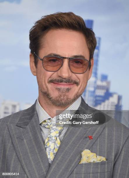 Actor Robert Downey Jr. Attends the "Spiderman: Homecoming" New York photo call at the Whitby Hotel on June 25, 2017 in New York City.