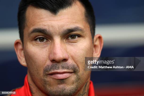 Gary Medel of Chile during the FIFA Confederations Cup Russia 2017 Group B match between Chile and Australia at Spartak Stadium on June 25, 2017 in...