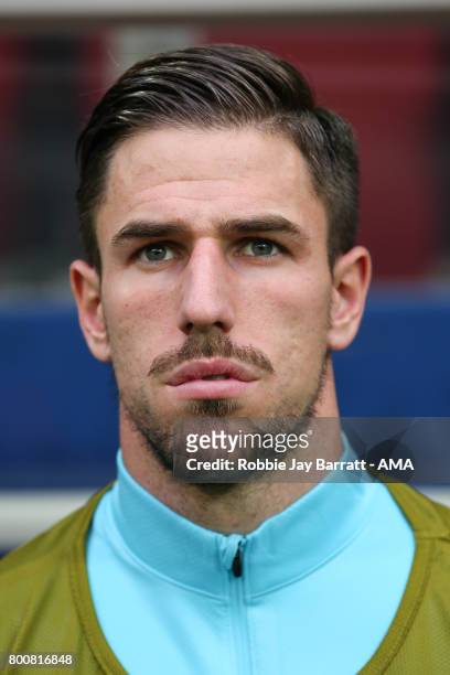 Milos Degenek of Australia during the FIFA Confederations Cup Russia 2017 Group B match between Chile and Australia at Spartak Stadium on June 25,...