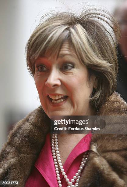 Lynda Bellingham arrives for the Tesco Magazine Mum of the Year Awards 2008 at the Waldorf Hilton Hotel on March 02, 2008 in London England.