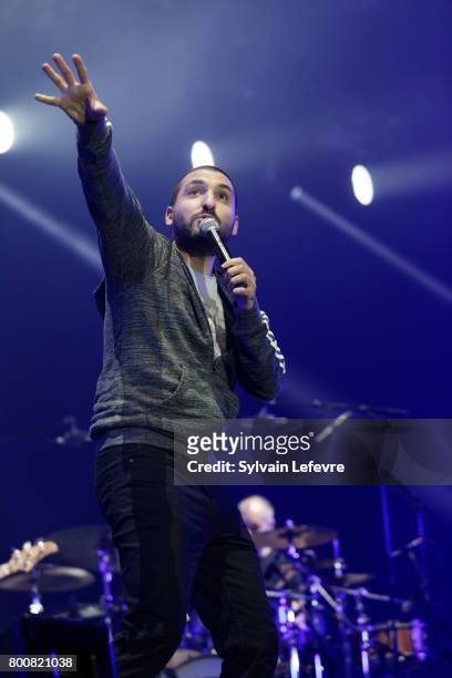 Ibrahim Maalouf performs on the main stage during day 2 of the North Summer Festival at Pierre Mauroy Stadium on June 25, 2017 in Lille, France.