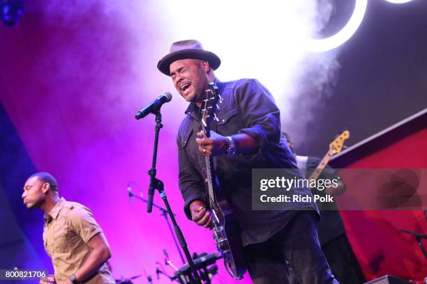 Israel Houghton performs onstage during a Celebration of Gospel Live, sponsored by Nissan, at the BETX main stage during the 2017 BET Experience at...