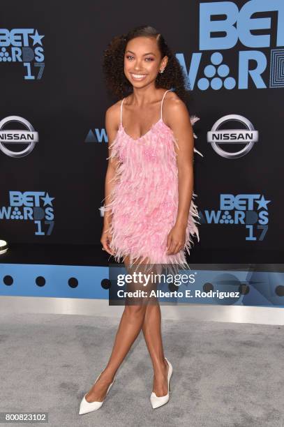 Logan Browning at the 2017 BET Awards at Microsoft Square on June 25, 2017 in Los Angeles, California.