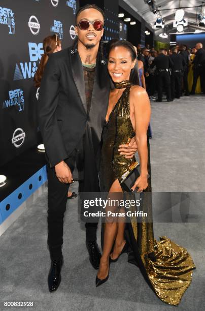 August Alsina and Jada Pinkett Smith at the 2017 BET Awards at Staples Center on June 25, 2017 in Los Angeles, California.