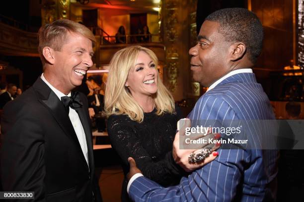 Jack McBrayer, Jane Krakowski and Tracy Morgan attend Spike's "Spike's One Night Only: Alec Baldwin" at The Apollo Theater on June 25, 2017 in New...