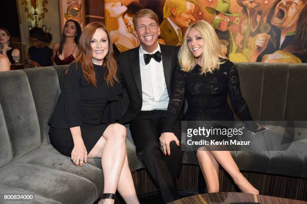 Julianne Moore, Jack McBrayer and Jane Krakowski attend "Spike's One Night Only: Alec Baldwin" at The Apollo Theater on June 25, 2017 in New York...