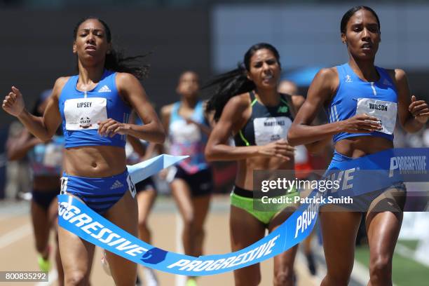 Ajee' Wilson wins the Women's 800m Final during Day 4 of the 2017 USA Track & Field Outdoor Championships at Hornet Stadium on June 25, 2017 in...