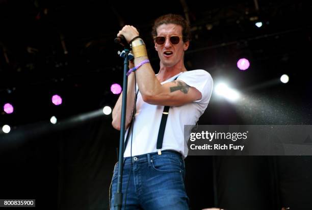 Musician David Shaw of musical group The Revivalists performs on the Sycamore stage during Arroyo Seco Weekend at the Brookside Golf Course at on...